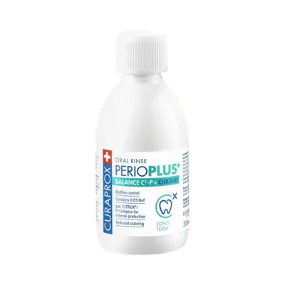 Curaprox Perio Plus+ Balance, ústní voda 0,05% CHX, 200 ml