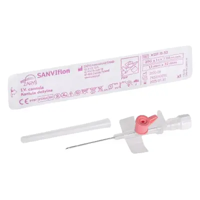 ZARYS International Group SANVIflon I.V. kanyla s portem, G 24 x 3/4, 0,7mmx19mm, 23 ml/min, ste