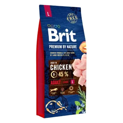 Brit Premium by Nature krmivo pro dospělé psy velkých plemen, 15 kg