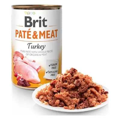 Brit Konzerva pro psy paté krůtí, kuřecí, vnitřnosti, 400 g