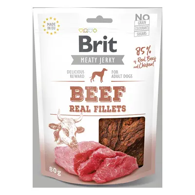 Brit Care Brit Jerky sušené masové pamlsky s filety z hovězího a kuřecího, 200 g