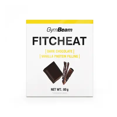 GymBeam Proteinová čokoláda Fitcheat, 80 g Příchuť: hořká čokoláda vanilka