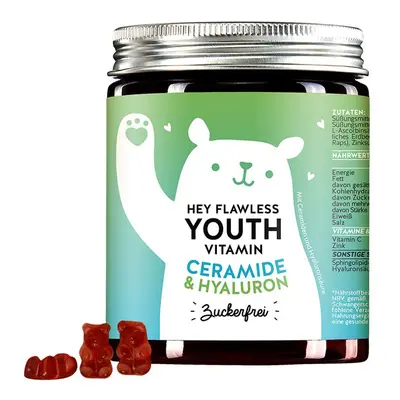 Bears with Benefits Hey Flawless Youth anti-age Vitamíny pro pleť s ceramidy - bez cukru, 60 ks