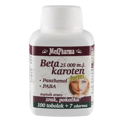 MedPharma Beta karoten 25.000 m.j. + panthenol + PABA, 107 tobolek