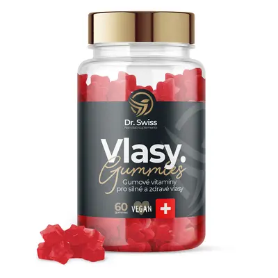 Dr. Swiss Gumové vitamíny pro silné a zdravé vlasy, 60ks