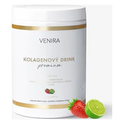 VENIRA PREMIUM kolagenový drink, jahoda-limetka, 324 g