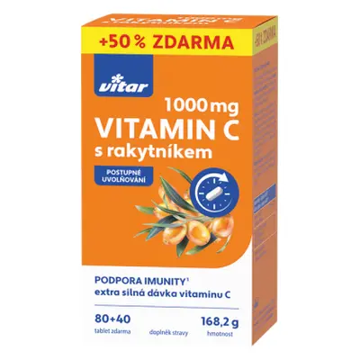 Revital Vitamin C 1000 mg s rakytníkem, 120 tablet