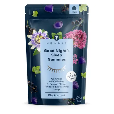 Hemnia Good Night's Sleep Gummies, 300 mg CBD, 30 ks x 10 mg