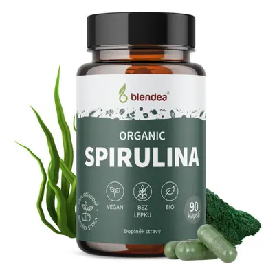 Blendea Spirulina BIO Organic, 100% rostlinné, 90 kapslí