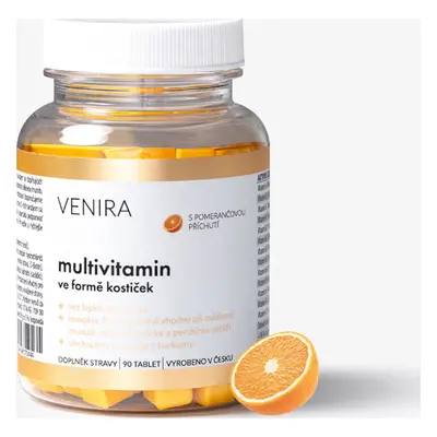 VENIRA multivitamin ve formě srdíček - pomeranč, 90 srdíček