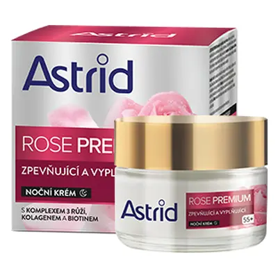 ASTRID ROSE PREMIUM 55+ Zpevňující a vyplňující noční krém 50ml