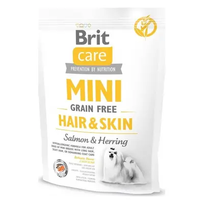 Brit Care MINI krmivo pro psy bez obilovin, pro vyživenou kůži a srst losos a sleď, 400 g