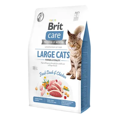 Brit Care Cat krmivo pro velké kočky pro energii a vitalitu kachna a kuře, 2 kg