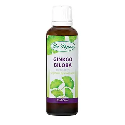 Ginkgo biloba, originální bylinné kapky, 50 ml Dr. Popov