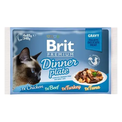 Brit Premium Cat Kapsičky pro kočky filety ve šťávě MULTIPACK 4x1 ks, 340 g