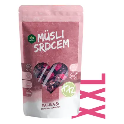 Topnatur Müsli srdcem Malina & Belgická čokoláda XXL, 500 g