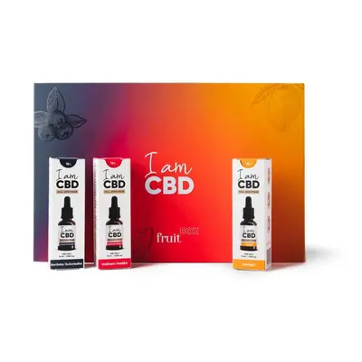 I am CBD Dárkový Fruit box - 3x Full Spectrum CBD kapky 15% ochucené