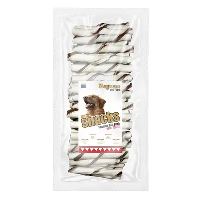 Magnum dog food Magnum Rawhide roll stick 5" 12,5cm (cca 40ks) RED/WHITE