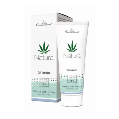 Cannaderm Natura 24 krém na mastnou pleť, 75 ml