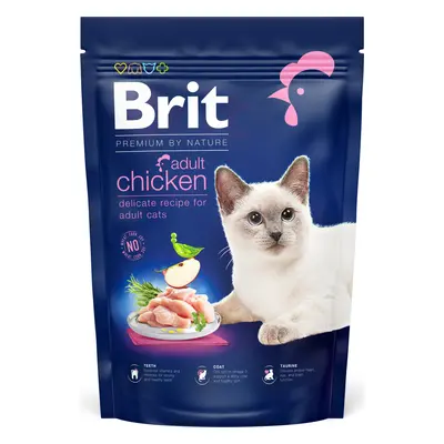 Brit Premium by Nature Cat krmivo pro dospělé kočky s kuřetem, 800 g