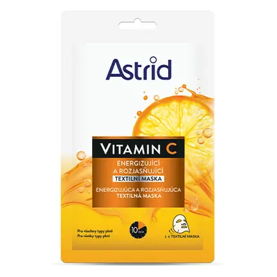 ASTRID VITAMIN C Energizující textilní maska, 1 ks