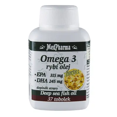 MedPharma Omega 3 rybí olej FORTE - EPA 315 mg + DHA 245 mg, 67 tobolek