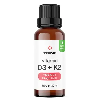 TRIME Vitamín D3 + K2, 1000 IU D3 / 25µg K2-MK7, 1000 kapek