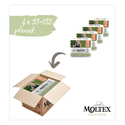 Plenky Moltex Pure & Nature Midi 4-9 kg - ekonomické balení (4 x 33 ks)