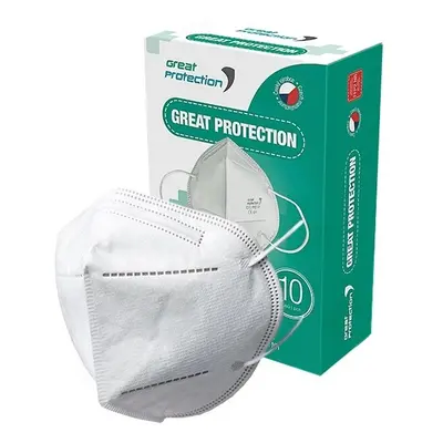 Great Protection 10x Český respirátor FFP2 Great Protection, bílý