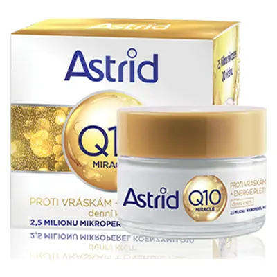 ASTRID Q10 MIRACLE Denní krém proti vráskám s UV filtry, 50 ml