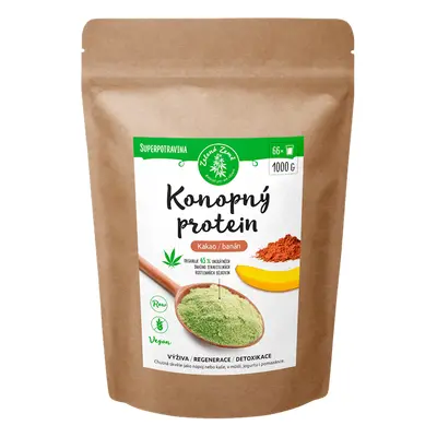 Zelená Země Konopný protein 1 kg kakao s banánem