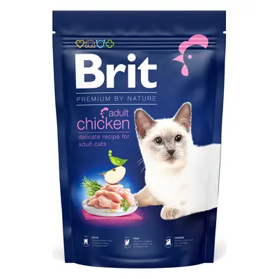 Brit Premium by Nature Cat krmivo pro dospělé kočky s kuřetem, 1,5 kg