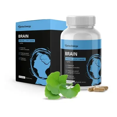 Herbs Energy BRAIN Brahmi, Lion´s Mane + Ginkgo, 60 kapslí