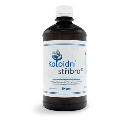 Koloidní stříbro s.r.o. Koloidní stříbro, 500 ml Koncentrace stříbro: 10 ppm