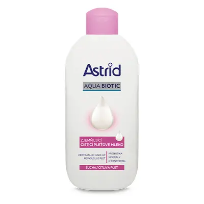 ASTRID AQUA BIOTIC čistící pleťové mléko suchá a citlivá pleť, 200 ml