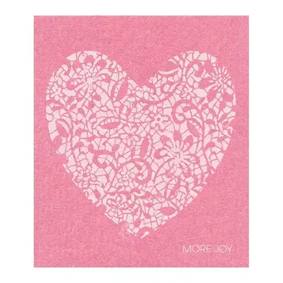 More Joy More Joy, kuchyňský hadřík Wedding heart pink, 1 ks