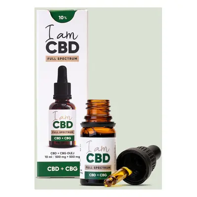 I am CBD Full Spectrum CBD 5 % + CBG 5 % konopný olej, 10 ml