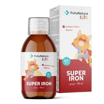 FutuNatura Kids SUPER IRON: Železo + B vitamíny, sirup pro děti, 150 ml