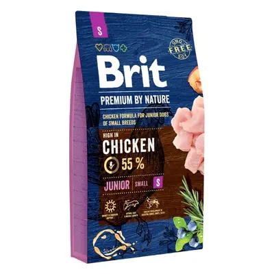 Brit Premium by Nature krmivo pro mladé psy malých plemen s kuřetem, 8 kg