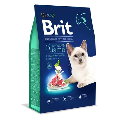 Brit Premium by Nature Cat krmivo pro citlivé kočky s jehněčím, 8 kg