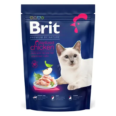 Brit Premium by Nature Cat krmivo pro kastrované kočky s kuřetem, 800 g