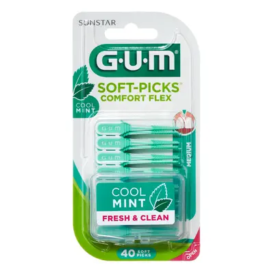 GUM Sunstar GUM Soft-Picks Regular Comfort Flex Mint, ISO 1, 40 ks