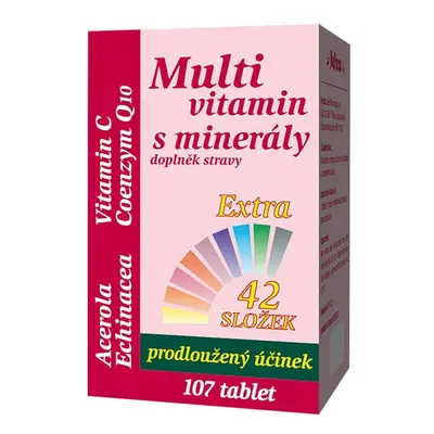 MedPharma Multivitamin s minerály 42 složek, extra C + Q10, 107 tablet