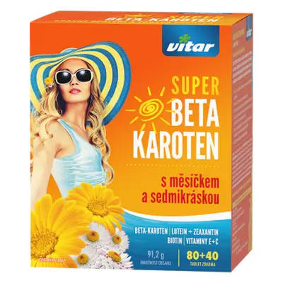 Vitar Super Beta-karoten s měsíčkem a sedmikráskou, 60 tablet