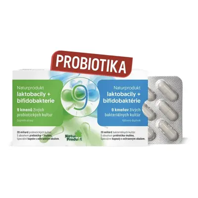 Naturprodukt laktobacily + bifidobakterie 9 kmenů, 15 tobolek