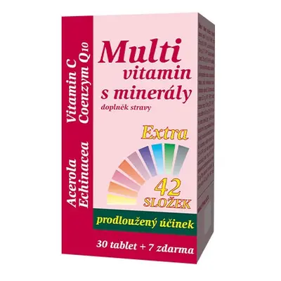 MedPharma Multivitamin s minerály 42 složek, extra C + Q10, 37 tablet