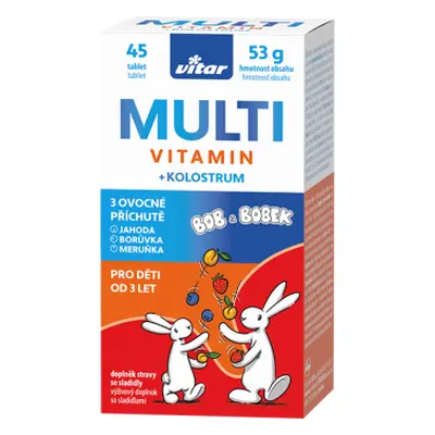 Vitar Kids Multivitamin + kolostrum, 45 tablet