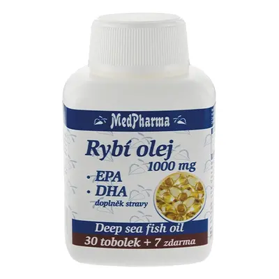 MedPharma Rybí olej 1000 mg - EPA + DHA mg, 37 tobolek