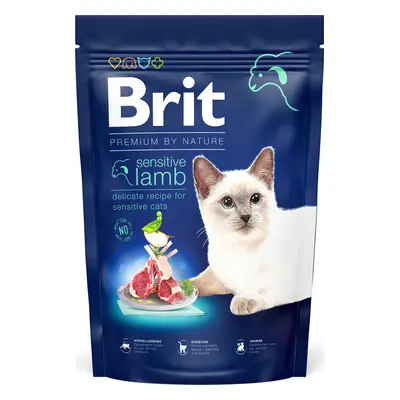 Brit Premium by Nature Cat krmivo pro citlivé kočky s jehněčím, 1,5kg