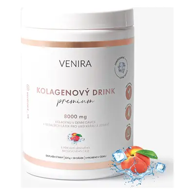 VENIRA PREMIUM kolagenový drink pro vlasy, nehty a pleť - limitovaná letní edice, ledový broskvo